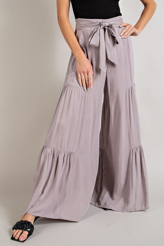 Tiered Wide Leg Pants - Online Only