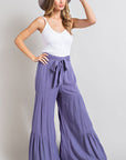 Tiered Wide Leg Pants - Online Only