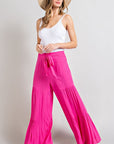 Tiered Wide Leg Pants - Online Only