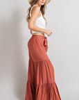 Tiered Wide Leg Pants - Online Only