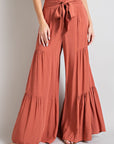 Tiered Wide Leg Pants - Online Only