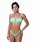 Solid Cute Bandeau Bikini Set