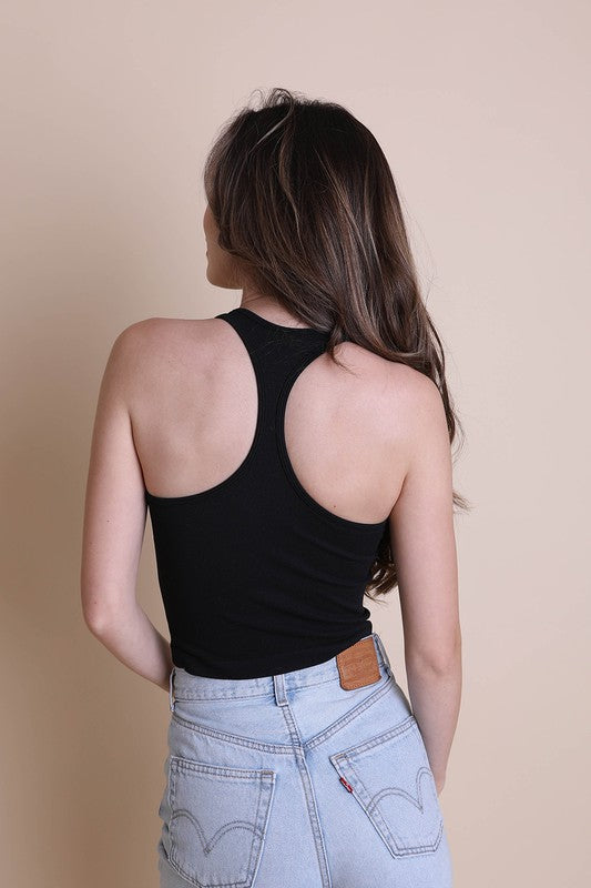 Leto Accessories High Neck Racerback Brami Top