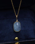 9K Solid Gold Aquamarine Pendant