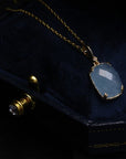 9K Solid Gold Aquamarine Pendant