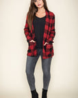 Checkered Elbow Patch Cardigan