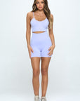 OTOS Active Seamless Sleeveless Crop Top & Biker Short Set