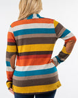 PLUS Stripe Elbow Patch Cardigan