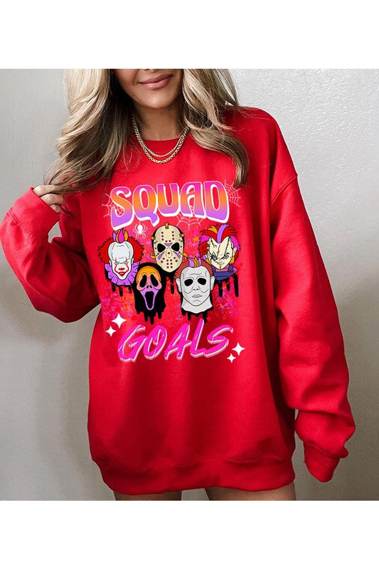 Halloween Squad Goals Fleece Graphic Sweatshirt - Online Only