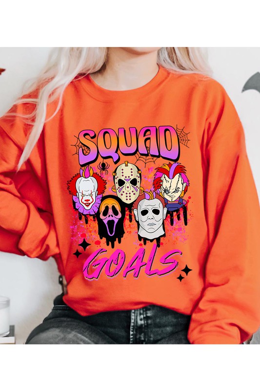 Halloween Squad Goals Fleece Graphic Sweatshirt - Online Only