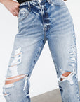 Denim Lab USA Ripped Boyfriend Jeans