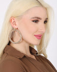 Bold Rhinestone Hoop Earrings