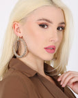 Bold Rhinestone Hoop Earrings