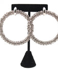 Bold Rhinestone Hoop Earrings