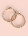 Bold Rhinestone Hoop Earrings