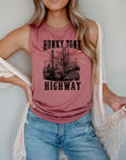 Honky Tonk Highway Print Muscle Tank