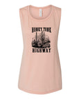 Honky Tonk Highway Print Muscle Tank