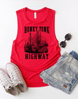 Honky Tonk Highway Print Muscle Tank