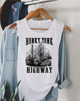 Honky Tonk Highway Print Muscle Tank