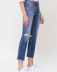 VERVET by Flying Monkey Mid-Rise Straight Crop Jeans