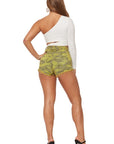 GJG Denim Camo Denim Short Lime