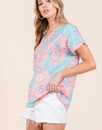 BOMBOM Floral Short Sleeve T-Shirt