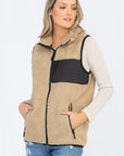 Unisex Women's Sherpa Fleece Vest Jacket