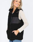 Unisex Women's Sherpa Fleece Vest Jacket