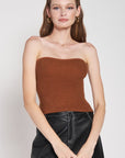 Emory Park Fuzzy Sweater Tube Top