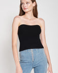 Emory Park Fuzzy Sweater Tube Top