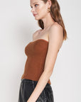 Emory Park Fuzzy Sweater Tube Top