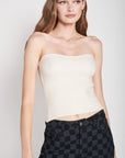 Emory Park Fuzzy Sweater Tube Top