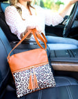 Miley Leopard Crossbody Womens Handbag Purse Tote