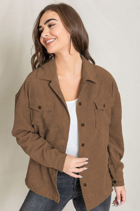 Corduroy Jacket Lantern Sleeve Single Breasted Short Jacket Women at Rs  1932.10 | Surat| ID: 2852793417530