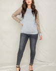 Lace Sleeve Raglan Tunic