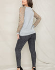 Lace Sleeve Raglan Tunic