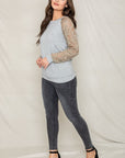 Lace Sleeve Raglan Tunic