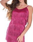 Women's Short All-Over Fringe Flapper Dress