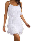 Women's Short All-Over Fringe Flapper Dress