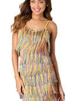 Women's Short All-Over Fringe Flapper Dress