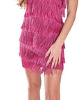 Women's Short All-Over Fringe Flapper Dress