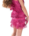 Women's Short All-Over Fringe Flapper Dress