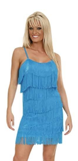 Women&#39;s Short All-Over Fringe Flapper Dress