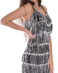 Women's Short All-Over Fringe Flapper Dress