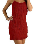 Women's Short All-Over Fringe Flapper Dress