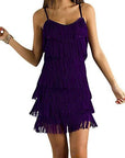 Women's Short All-Over Fringe Flapper Dress