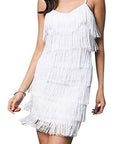 Women's Short All-Over Fringe Flapper Dress