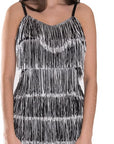 Women's Short All-Over Fringe Flapper Dress