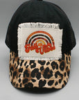 Fall Vibes Rainbow Patch Hat