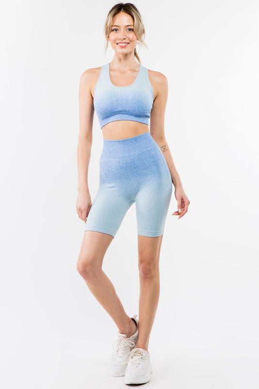 OTOS Active Ombre Seamless Biker Short Set